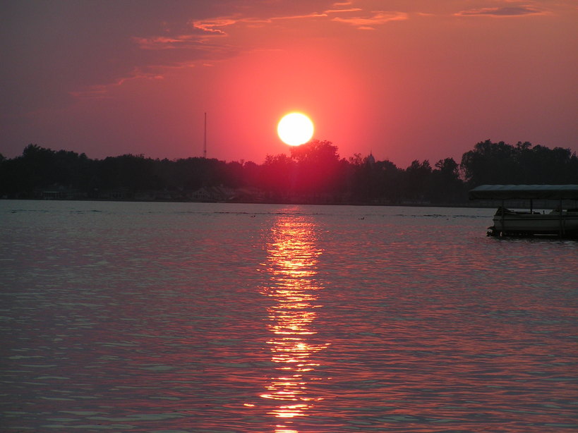 Winona Lake, IN : Sunset in July
