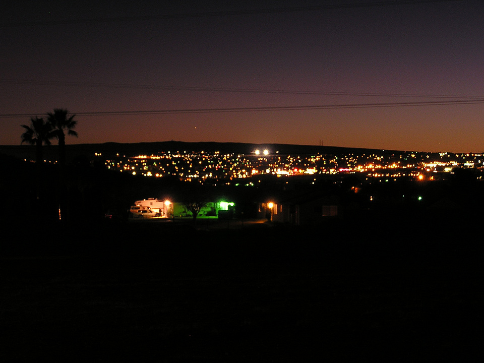 Barstow, CA: Barstow city lights from the Skyline Drive-In