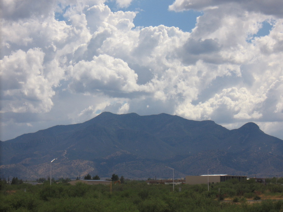 Sierra Vista, AZ: clouds over the mountains