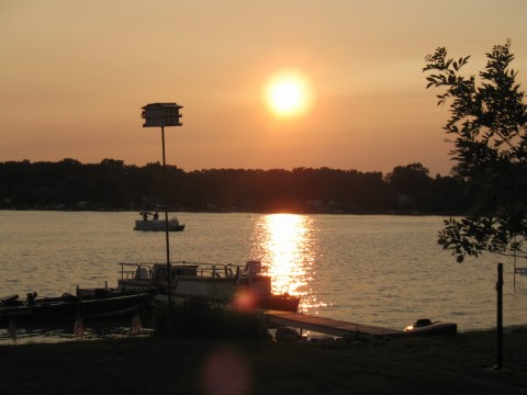Simonton Lake, IN: Summer at Simonton Lake - A view from Maplewood Drive Residence