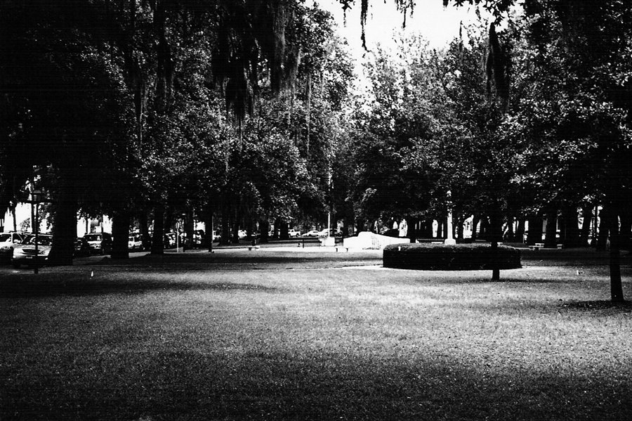Savannah, GA: The grassy park off East Bay St. near the river