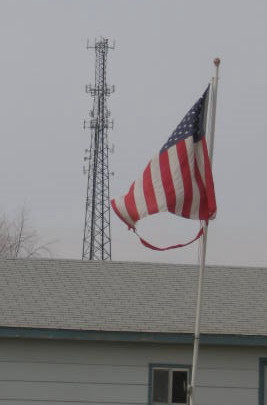 Emporia, KS : torn flag and sprint tower
