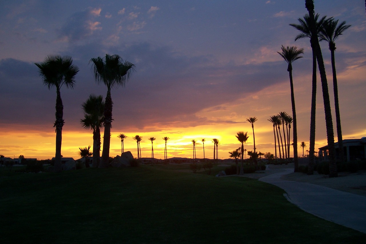Surprise, AZ: Sunset over Sun City Grand