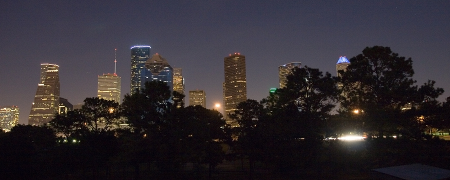 Houston, TX: Downtown Houston viewed from the East