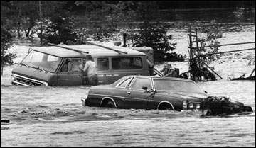 Butler, OH : Flood 1987 at the Blue Lagoon Campground