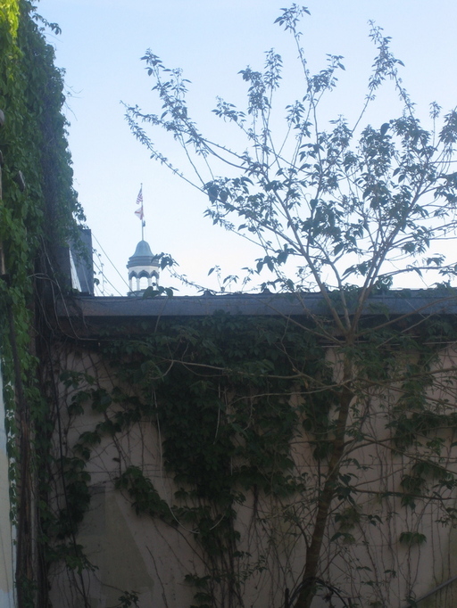 Tallahassee, FL : View of Tallahassee's Old Captiol from Galley Alley, downtown Tallahassee.
