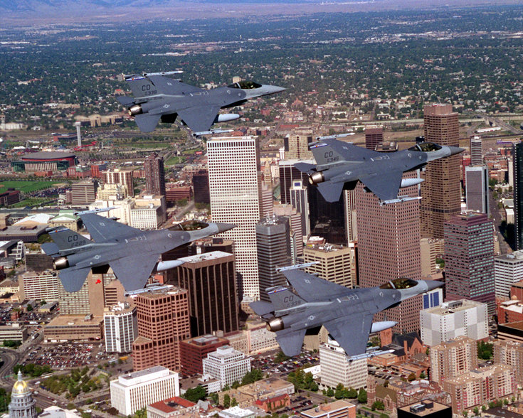 Denver, CO: Building View And CO Air Force