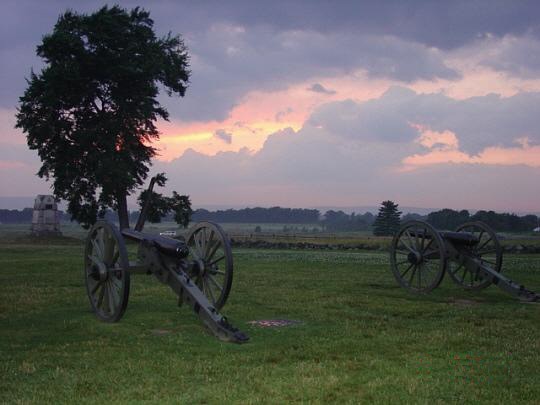 Gettysburg, PA: Sundown at The High Water Mark: The Angle