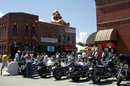Sturgis, SD: Sturgis during annual motorcycle rally