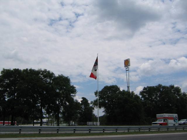 White Springs, FL: Giant Confederate Flag and Memorial, I-75 White Springs