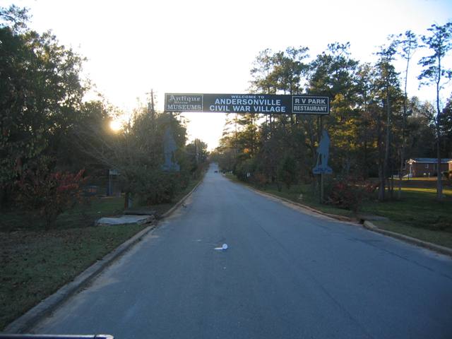 Andersonville, GA : Town entrance looking west from Ga Hwy 49