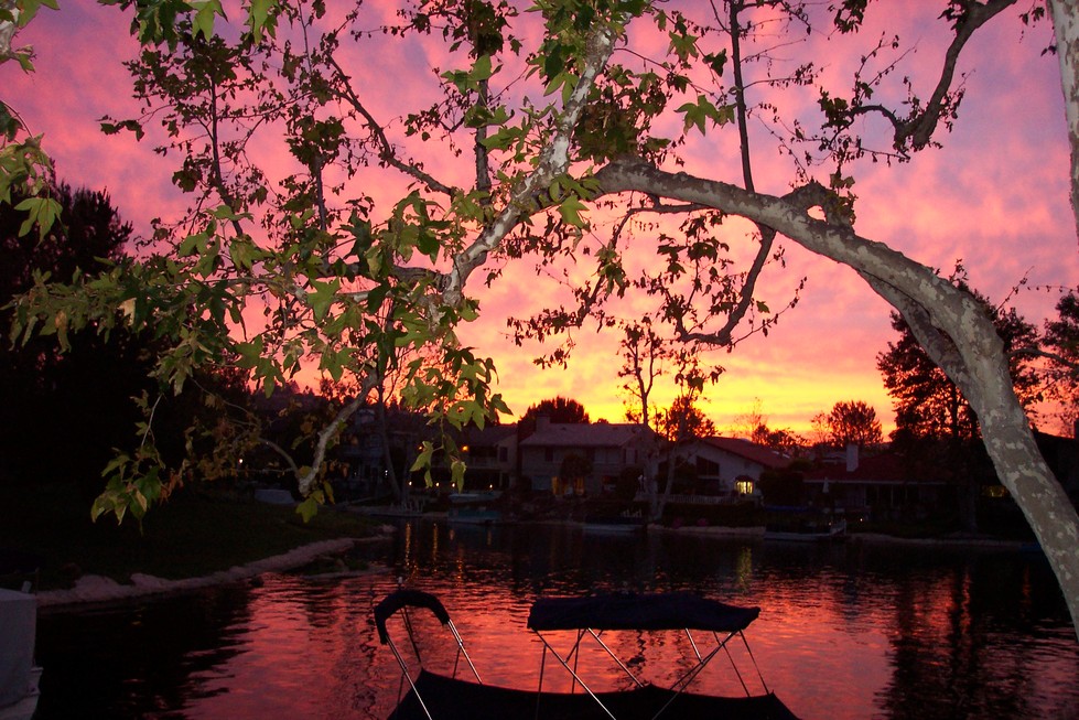 Westlake Village, CA : Sunset on Westlake