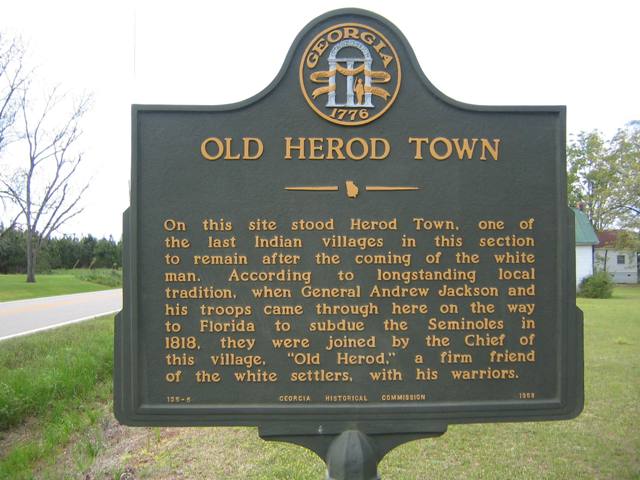 Dawson, GA: Historical Marker, Herod, Ga south of Dawson