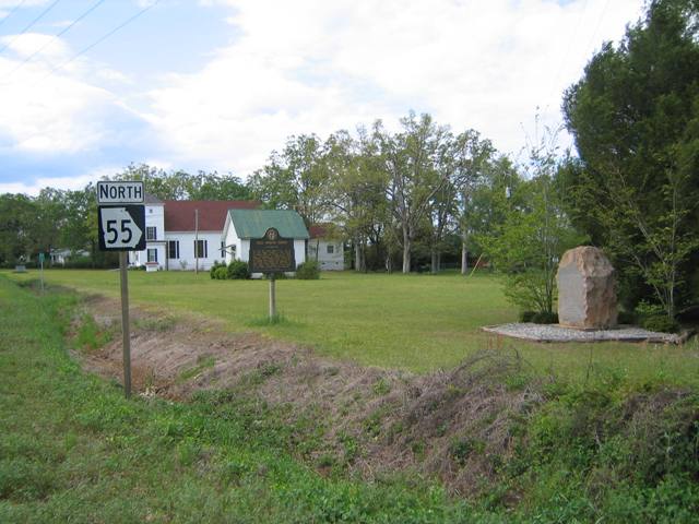 Dawson, GA : Historical Marker and Stone, Herod, Ga south of Dawson