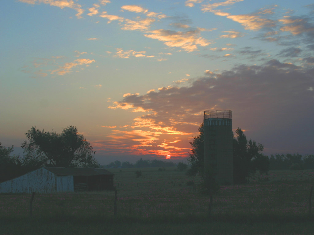 Bel Aire, KS: Photo of Barn and Silo at 53rd N. and Oliver