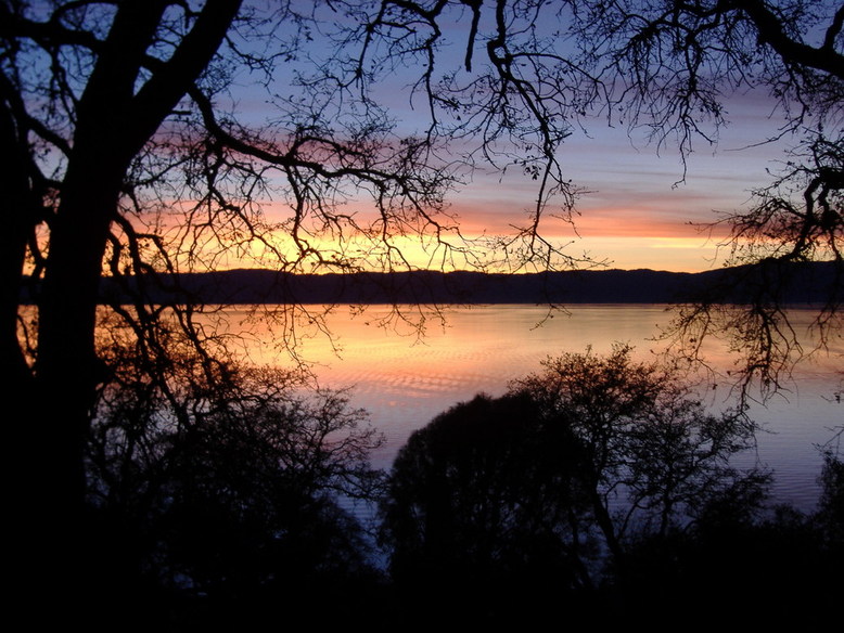 Lucerne, CA : sunset off my deck, Lucerne