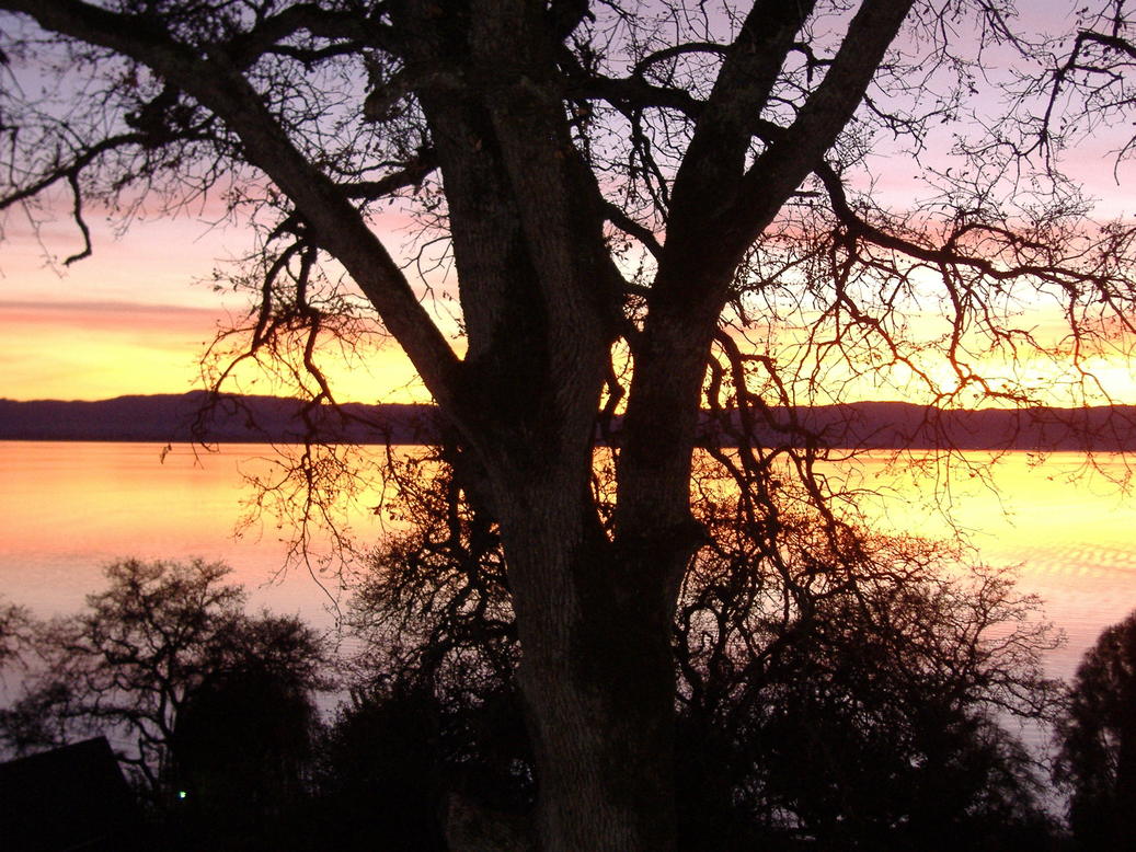 Lucerne, CA : sunset off my deck, Lucerne