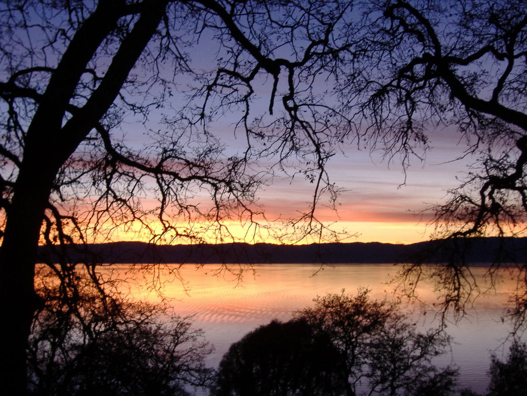 Lucerne, CA : sunset off my deck, Lucerne