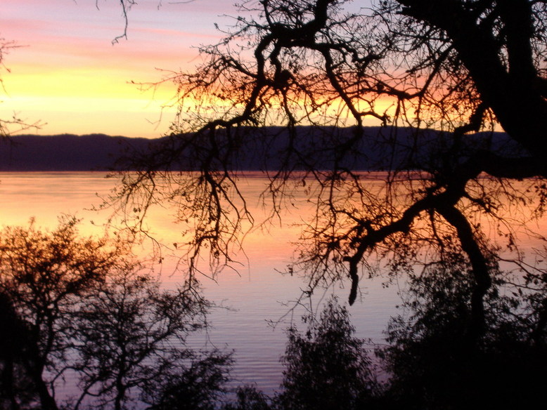 Lucerne, CA : sunset off my deck, Lucerne