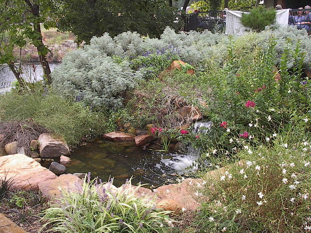 Medicine Park, OK : Waterfall outside the Medicine Park Hall