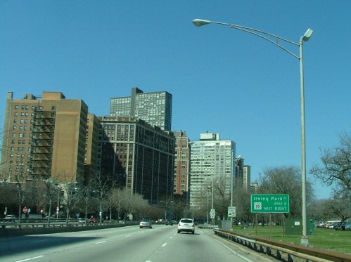 Chicago, IL: Chicago, IL - Looking North On Lake Shore Drive Approaching Irving Park Rd {Route19}
