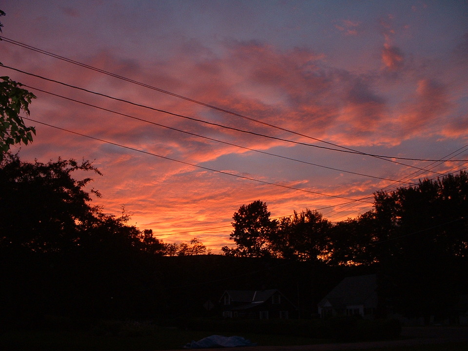 Clarksburg, MA : Sunset Over Clarksburg (for Nana)