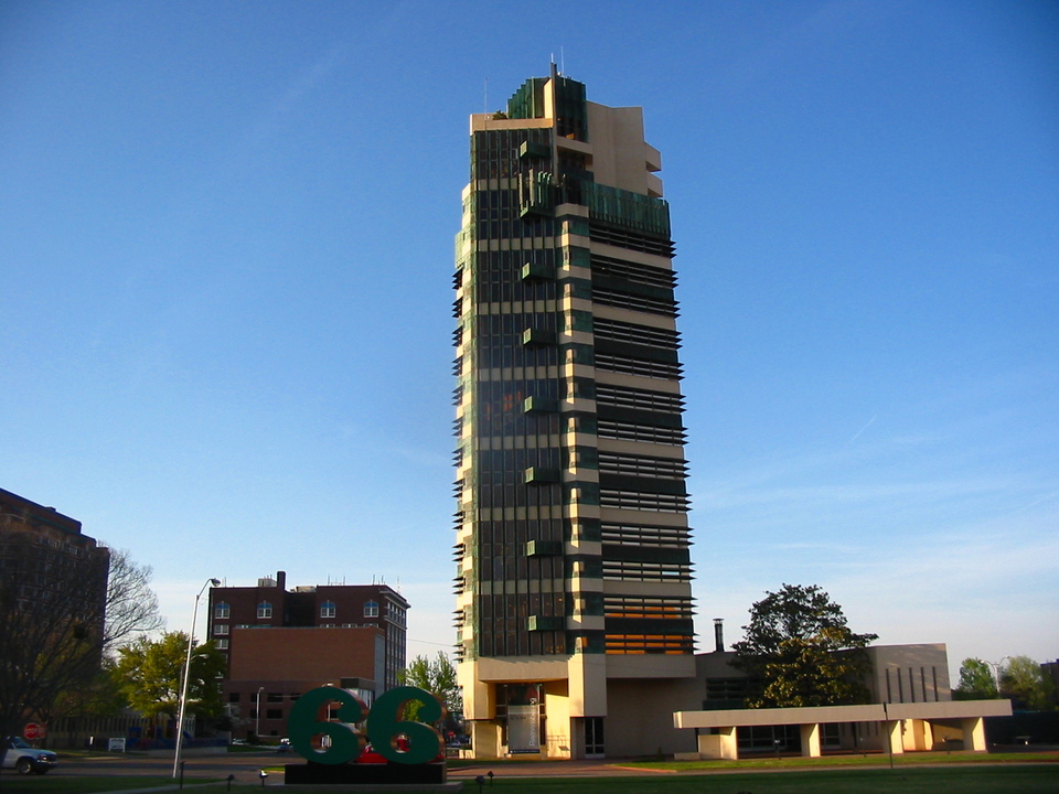 Bartlesville, OK: The only skyscraper designed by Frank Lloyd Wright