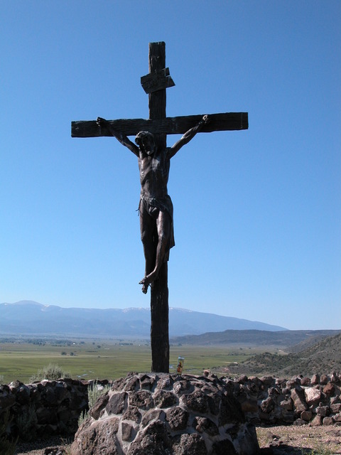 San Luis, CO: View of San Luis from Stations of the Cross