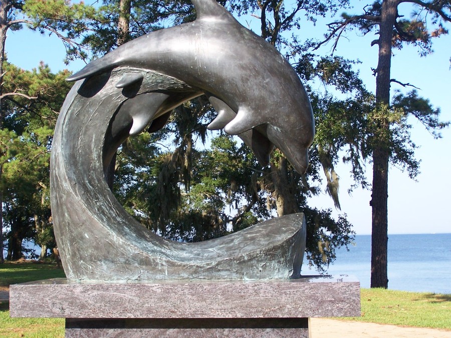 Fairhope, AL: The Dolphin Marble Display