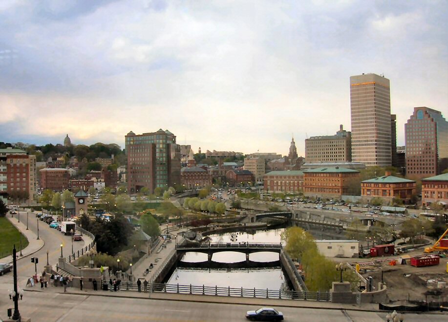 Providence, RI: View of Providence and Waterplace Park