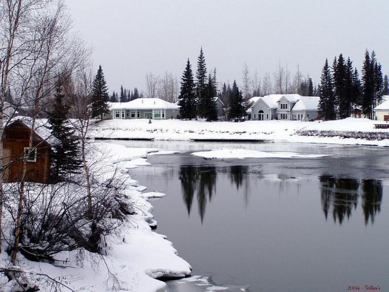 Fairbanks, AK: Chena River in Winter, Fairbanks Alaska