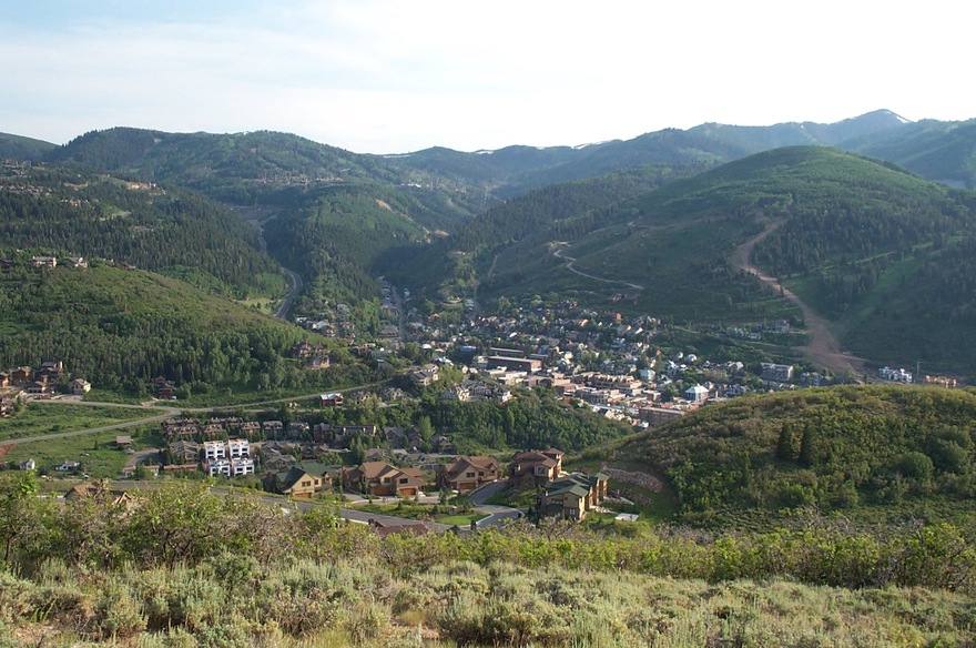 Park City, UT: Historic Downtown from the Hills above Park City UT