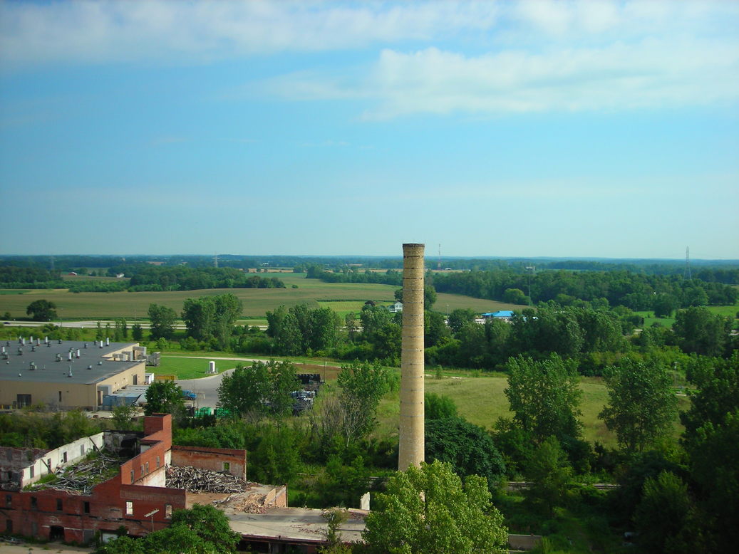 Pierceton, IN: Taken fro the top of the water tower facing north featuring the old Reid Murdock factory