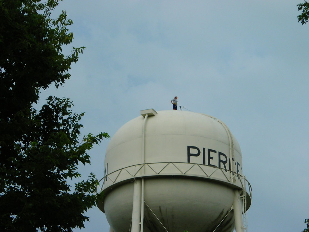 Pierceton, IN : Me on top of the water tower