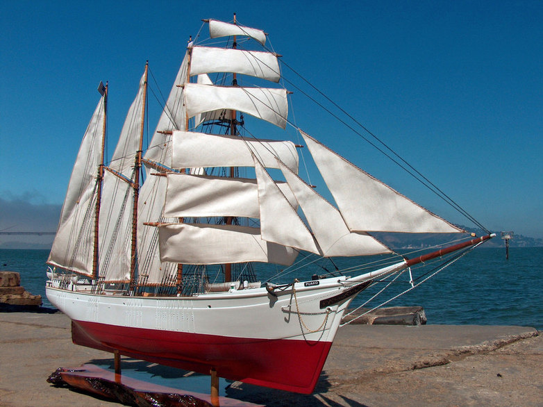 Puako, HI : Ship model of tall ship Puako a Sugar Ship c.1902. Built by Steve Priske 2006