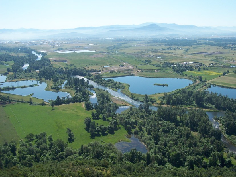 Central Point, OR: From the top of Table Rock, looking down on Central Point