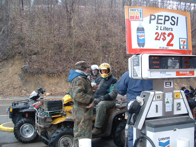 Man, WV : Gas stop in Man  Near the Depot
