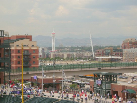 Denver, CO: Denver Skyline from Coors Field