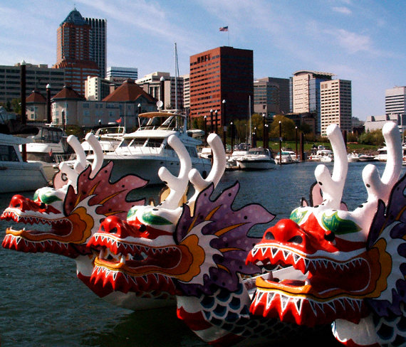 Portland, OR: Dragon Boats, Harbor, Portland, Oregon