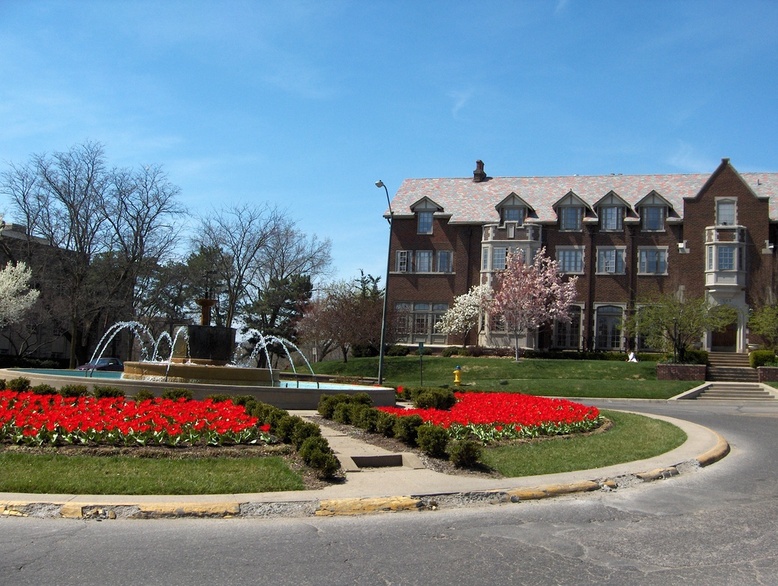 Lawrence KS Chi Omega Fountain At The University Of Kansas