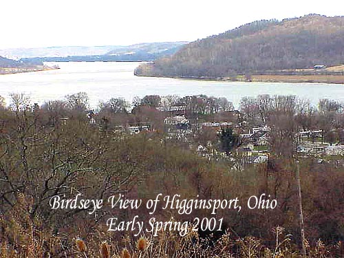 Higginsport, OH: Birdseye view of Higginsport, Ohio