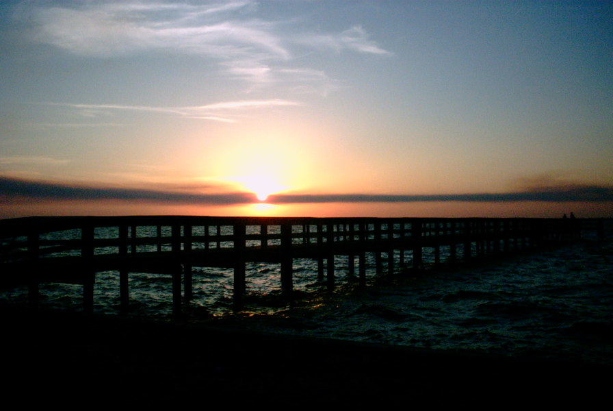 Punta Gorda, FL: Gilcrest Park fishing pier at sundown