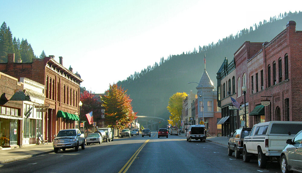 Wallace, ID: Downtown Wallace Early in the Day