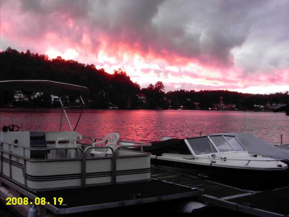 Saranac Lake, NY : From the docks down on Lake Flower Ave. in Saranac