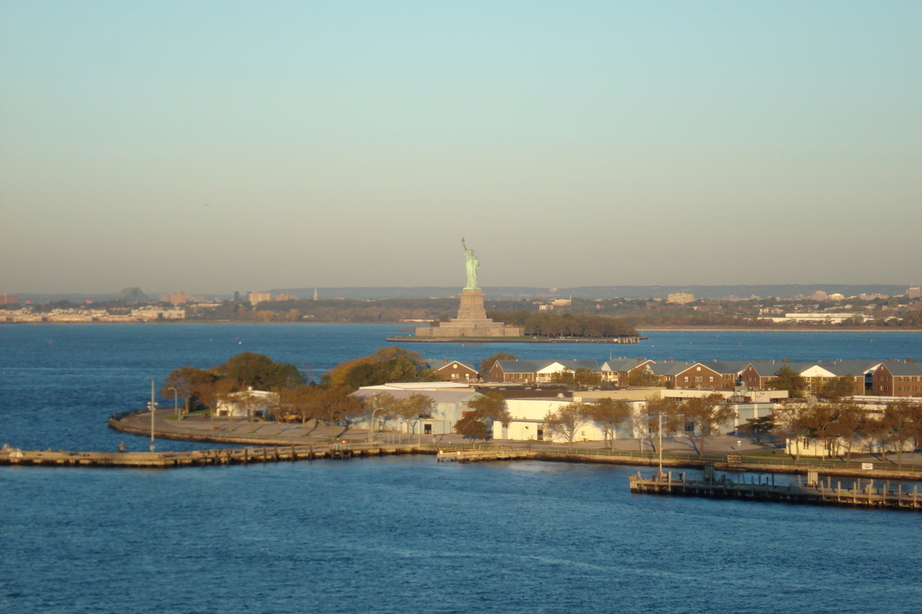 New York, NY: Statue of Liberty from a Princess cruise ship in the harbor