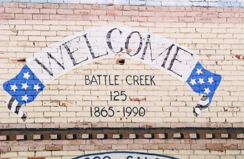 Battle Creek, IA: Welcome sign