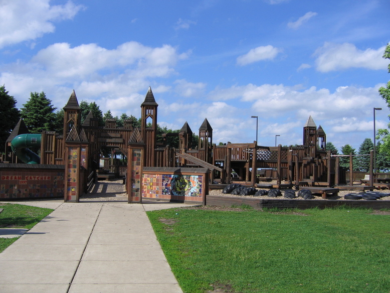 Holdingford, MN entrance to the Elementary playground photo, picture