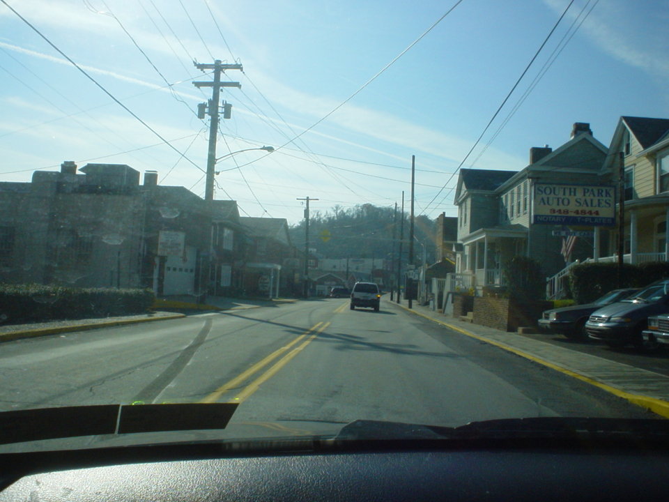 Finleyville, PA: Washington Ave. from my car