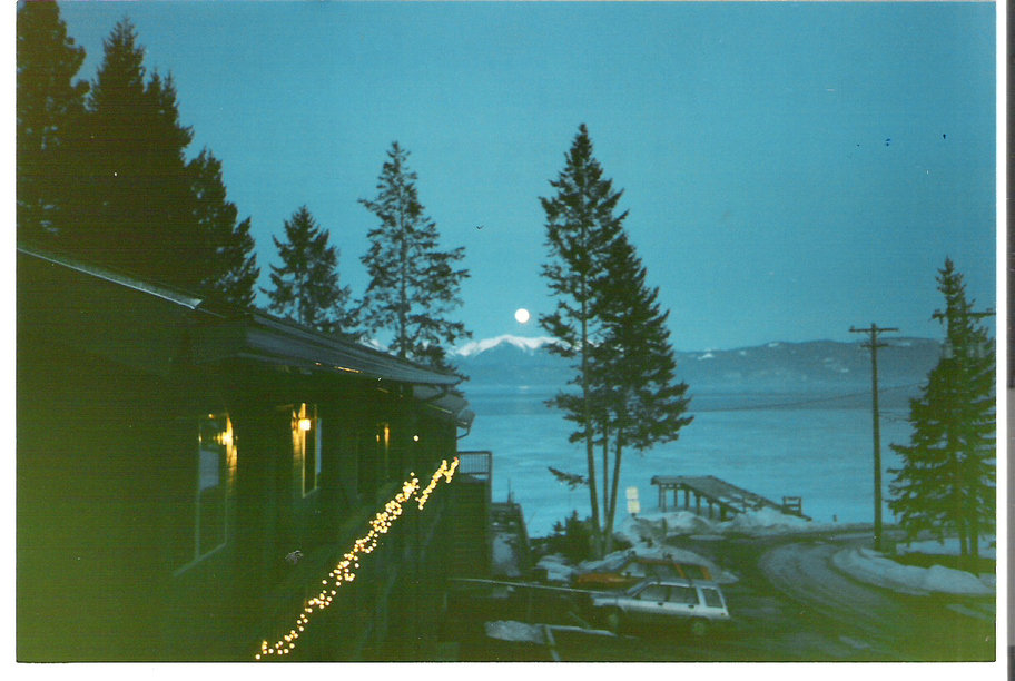 Lakeside, MT: View of Flathead Lake Winter Time from Bayshore Motel