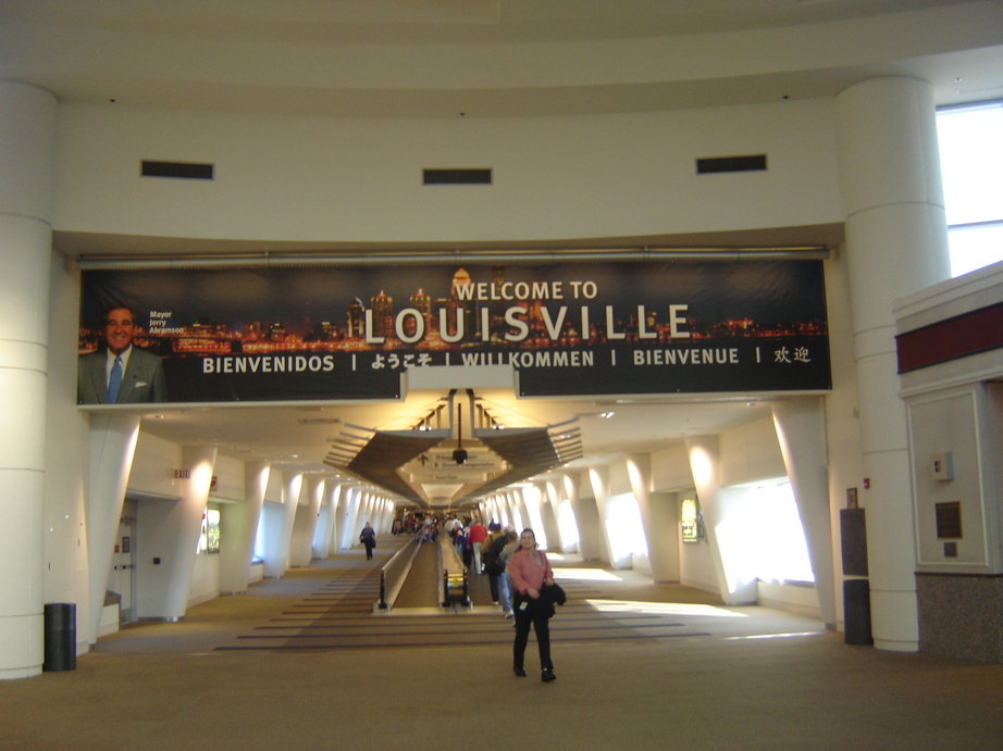 Louisville, KY: The welcome to louisville sign at the airport